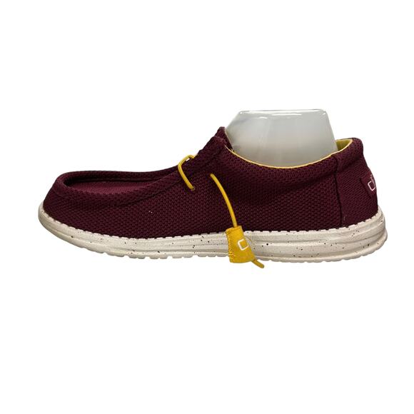 Sporty Casual Hey Dude Wally Sox Maroon Lightweight Slip On Shoes Men’s‎ 9 - Picture 3 of 8
